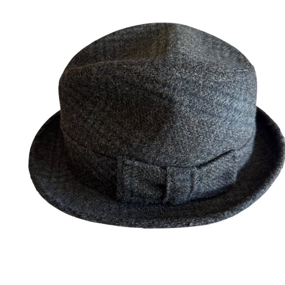 Vintage Van Cort Wool Trilby Cap Fedora Hat Subtle Plaid Streetwear Classic - Picture 1 of 13